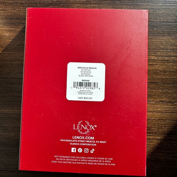 Lenox - 2024 Snow Majesty Ornament, 20th Edition - Picture 2 of 2